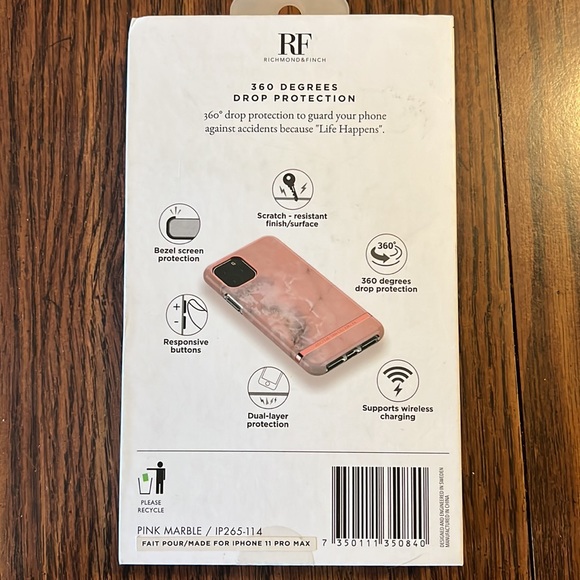 Pink marble iPhone 11 pro max phone case - Picture 2 of 4